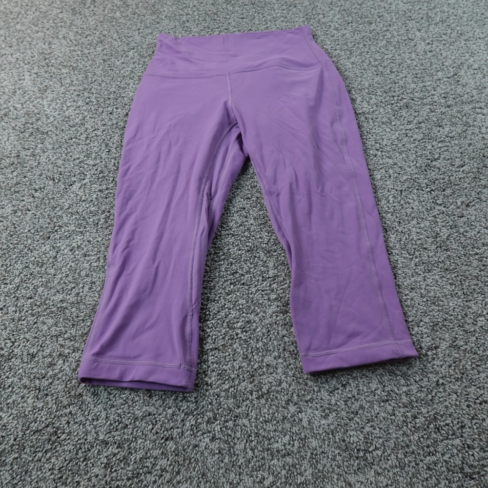 Lululemon Leggings Womens 6 Purple Capri Crop Stretch Athletic Yoga Pants‎ Gym